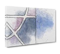 Keeping the Angles Canvas Print | Gallery Wrapped 30mm Frame Wall Art | 30x20 inches | Ready to Hang | Abstract Picture | Living Room Bedroom Lounge Office