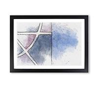 Keeping The Angles in Abstract Framed Print | A2 Black Framed Wall Art | Ready to Hang | Abstract Fantasy Picture | Living Room Bedroom Lounge Office