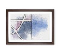 Keeping The Angles in Abstract Framed Print | A2 Walnut Framed Wall Art | Ready to Hang | Abstract Fantasy Picture | Living Room Bedroom Lounge Office