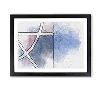 Keeping The Angles In Abstract Modern Art Framed Print | A4 Black Framed Wall Art | Ready to Hang | Abstract Fantasy Picture | Living Room Bedroom Lounge Office