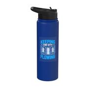 Keeping The City Flowing Water Operator Pride Stainless Steel Insulated Water Bottle