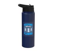 Keeping The City Flowing Water Operator Pride Stainless Steel Insulated Water Bottle