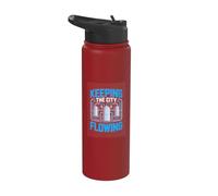 Keeping The City Flowing Water Operator Pride Stainless Steel Insulated Water Bottle