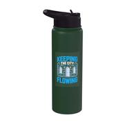 Keeping The City Flowing Water Operator Pride Stainless Steel Insulated Water Bottle