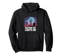 Keeping The Lights Utility Worker Pullover Hoodie