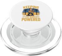 Keeping The World Powered Lineman Art PopSockets PopGrip for MagSafe