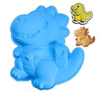 KeepingcooX Dinosaur Baking Mould - DIY Birthday Cake Pan for Parties - Nonstick Silicone Bake at Home Tools for Professional Results, Best Beginner Choice (Large, 31.7X 29.8x5.4 cm)