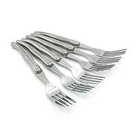 KeepingcooX® Laguiole Steak Forks of 6, Polished Stainless Steel Dinnerware/Tableware/Flatware/Cutlery Set, Made in China, Reputable Global Manufacturer with Certificate (GMC), Good for Money