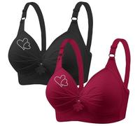 Keepink 1/2 PC Non Wired Bras for Women UK Push Up Plus Size Bralettes Full Coverage Non Padded Comfort Minimizer Bra Wire-Free Support Everyday Bras for Large Breasts Sale