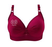 Keepink 1/2 PC Non Wired Bras for Women UK Push Up Plus Size Bralettes Full Coverage Non Padded Comfort Minimizer Bra Wire-Free Support Everyday Bras for Large Breasts Sale