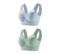 Keepink 2/3 Pc Sports Bras Women High Impact Full Coverage Bralettes Non Padded Wirefree Push Up Bra Lace Sexy Bras Workout Gym Tshirt Bra Ladies Everyday Bras Plus Size 12-24 UK Sale