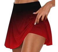 Keepink 2 in 1 Running Shorts Women's Tennis Golf Skirts Printed High Waist Gym Workout Skorts with Shorts Tummy Control Mini School Skirts Underneath Athletic Running Skirt Sale