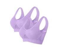 Keepink 2 Pack Sports Bras Women Plus Size Cool Liftup Air Bra Breathable Comfy Mesh Sportsbras High Support T Shirt Bras Wide Strap Wiredless Everyday Bra Yoga Gym Bralettes Large