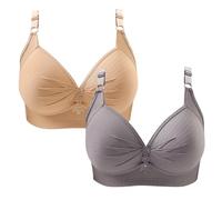 Keepink 2Pc Push Up Bras for Women Plus Size Wireless Bra Sexy Everyday Bralettes Minimizer Bras for Large Busts Firm Control Womens Sports Bra Non Wired Full Support Soft Bras