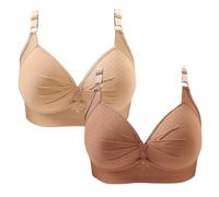 Keepink 2Pc Push Up Bras for Women Plus Size Wireless Bra Sexy Everyday Bralettes Minimizer Bras for Large Busts Firm Control Womens Sports Bra Non Wired Full Support Soft Bras