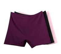 Keepink 3 Pack Boxer Briefs Women High Waist Cotton Underwear Solid Soft Breathable Full Coverage Comfort Stretch Thongs Shorts Panties Anti Chafing Boyshort UK Plus Sizes XL-6XL