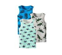 Keepink 3 Pack Boys Vest Tops Crew Neck Sleeveless T-Shirt Animal Print Camisole Shirts Multipack Cartoon Kids Vests Girls Summer Tank Top Athletic Basic Cotton Tees for Children