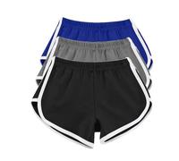 Keepink 3 Pack Shorts for Women UK Summer Casual High Waisted Dolphin Yoga Dance Short Pants Workout Gym Running Athletic Sports Shorts Loungewear Tracksuit Bottoms Plus Size