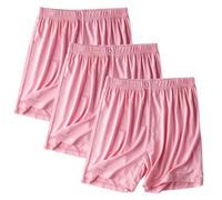 Keepink 3 Pcs Women's Shorts Pyjama Bottoms Pj Shorts for Women Multipack Plain Modal Pyjama Shorts Women Sleeping Shorts Lounge Casual Pants for Sports Workout Large Size S-4XL Cheap