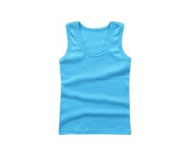 Keepink Boys Girls Vest Tops Round Neck Sleeveless Undershirt Solid Cotton Vests Summer Essential Tees Children Soft Cotton Athletic Shirts Dance Tank Top for Gymnastics School 2-14 Years