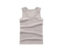 Keepink Boys Girls Vest Tops Round Neck Sleeveless Undershirt Solid Cotton Vests Summer Essential Tees Children Soft Cotton Athletic Shirts Dance Tank Top for Gymnastics School 2-14 Years