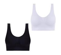 Keepink Bras for Women Multipack 2 Pack Plus Size Comfort Bra Womens Sports Bras Pads Wirefree Everyday Yoga Bralette Seamless Push Up Bra Stretch Crop Tops Vest Sleep Underwear