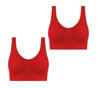 Keepink Bras for Women Multipack 2 Pack Plus Size Comfort Bra Womens Sports Bras Pads Wirefree Everyday Yoga Bralette Seamless Push Up Bra Stretch Crop Tops Vest Sleep Underwear