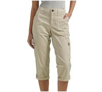 Keepink Capri Pants for Women UK Summer Culottes Ladies Solid Cargo Cropped Trouser Trendy Straight-Leg Pockets Pull On Button 3/4 Length Joggers Loose Casual Outfits Streetwear