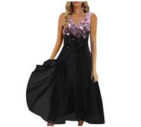 Keepink Dresses for Women UK Eleagnt Summer Sleeveless Dress Appliques Glitter Sequin Dress Long Formal Dress Cocktail Wedding Dress Homecoming Party Dress Plus Size Dresses 8-22