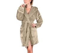 Keepink Dressing Gowns for Women UK Fluffy Bath Robes Ladies Teddy Flannel Fleece Hooded Dressing Gown Oversized Soft Plush Warm Robe Loungewear Cosy Bathrobe Gifts Clearance