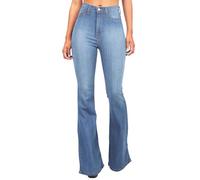 Keepink Flared Jeans for Women UK High Waisted Skinny Boot Cut Jean Pants Stretchy Bootcut Denim Trousers Vintage Bell Bottom Work Jeggers Slim Fit Leggings Y2k Streetwear Sale