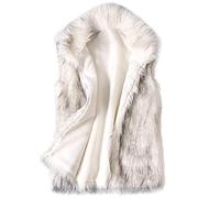 Keepink Gilet for Women UK Sleeveless V-Neck Button Down Vests Coat Teddy Fleece Gilet Sherpa Fluffy Waistcoat Winter Soft Warm Jacket with Pockets Furry Fuzzy Outwear Clearance