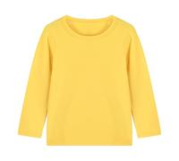 Keepink Girls Boy Kids Tops Cotton Long Sleeve Round Neck T-Shirt Plain Layering Tees Loose Tunic Blouses Stretch Uniform PE School Tee Everyday Basic Top 1-13 Years Clearance