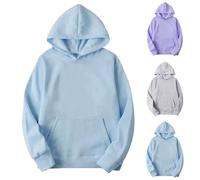 Keepink Hoodies for Women UK Oversized Sweatshirts Lightweight Fleece Hooded Pullover Tops with Pocket Solid Long Sleeve Sweaters Casual Comfy Sweat Shirt Fall Winter Athletic Clothes