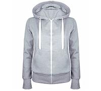 Keepink Jackets for Women UK Elegant Zip up Hoodies Oversized Long Sleeve Sweatshirts Lightweight Fleece Hooded Jacket with Pockets Fall Winter Tops Ladies Plus Size Coats 8/22