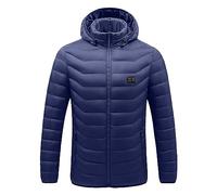 Keepink Jackets for Women UK Waterproof Electric Heated Jacket 13 Areas Heating Warming Coat Winter Down Coat Unisex Hoodies Lightweight Outerwear with Pocket Plus Size 10-20