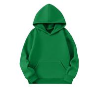 Keepink Jumpers for Girls UK Cute Oversized Hoodies Teen Girls Long Sleeve Fleece Hooded Sweatshirt Solid Casual Pullover Tops with Pocket Children Shirt Kids Preppy Clothes Age 4-14