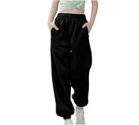 Keepink Kids Trousers Unisex Boys Girls Jogger Sweatpants Plain Drawstring Elasticated Waist Jog Pants Sports Tracksuit Bottom Wide Leg Jogger School Trouser for Girls 3-14