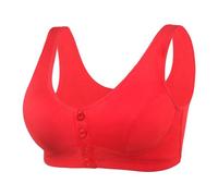Keepink Ladies Bras Convenient Front Button Bra Non Wired Full Support Bras Push Up Breathable Bralette Ladies Front Fastening Sports Bras Plus Size T Shirt Bras Everyday Bra