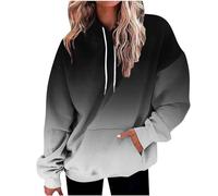 Keepink Ladies Jumpers Plus Size 8-22 UK Casual Tie Dye Sweatshirts for Women 2024 Fall Trendy Oversized Hoodie Drawstring Pullover with Pocket Workout Tops Winter Ladies Outfits Sale