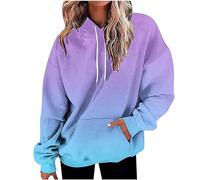 Keepink Ladies Jumpers Plus Size 8-22 UK Casual Tie Dye Sweatshirts for Women 2024 Fall Trendy Oversized Hoodie Drawstring Pullover with Pocket Workout Tops Winter Ladies Outfits Sale