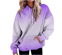 Keepink Ladies Jumpers Plus Size 8-22 UK Casual Tie Dye Sweatshirts for Women 2024 Fall Trendy Oversized Hoodie Drawstring Pullover with Pocket Workout Tops Winter Ladies Outfits Sale