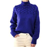 Keepink Ladies Winter Jumpers Turtleneck Batwing Long Sleeve Tops Soft Cable Knit Jumper Warm Cashmere Sweater Oversized Tunic Pullover Smart Casual Blouse Textured Jumper Sweatshirts