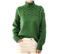 Keepink Ladies Winter Jumpers Turtleneck Batwing Long Sleeve Tops Soft Cable Knit Jumper Warm Cashmere Sweater Oversized Tunic Pullover Smart Casual Blouse Textured Jumper Sweatshirts