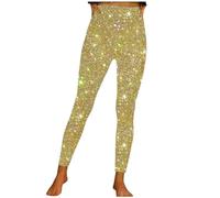 Keepink Leggings for Women UK High Waisted Tights Pants Sparkly Butt Lift Legging Tummy Control Gym Sports Running Jeggings Womens Skinny Joggers Glitter Party Club Trouser