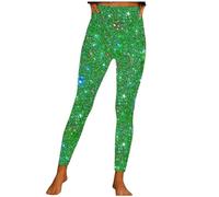 Keepink Leggings for Women UK High Waisted Tights Pants Sparkly Butt Lift Legging Tummy Control Gym Sports Running Jeggings Womens Skinny Joggers Glitter Party Club Trouser