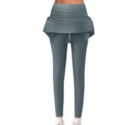 Keepink Leggings for Women UK with Skirt Tummy Control High Waist Trousers Stretch Gym Bottoms Tight Yoga Legging Running Tennis Golf Pants with Pockets Plus Size S-3XL Sale