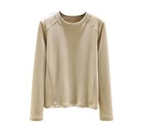 Keepink Long Sleeve Thermal Shirts for Women UK Fleece Lined Undershirt Lightweight Soft Cozy Pullover Ladies Tops Warm Workout Tee Loungewear Winter Base Layer Cold Weather