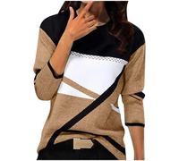 Keepink Long Sleeve Tops for Women UK Round Neck Tunics Jumpers Shirts Elegant Geometric Print T Shirt Basic Floral Tee Dressy Casual Loose Blouses Work Going Out Ladies Sweaters