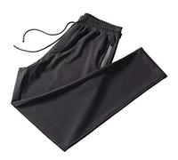 Keepink Men's Mesh Joggers Pants Lightweight Breathable Sweatpants Elastic Waist Drawstring Open Bottom Tracksuit Summer Thin Workout Tapered Jog Trousers Sports Running Clearance